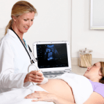 An Ultrasound Technician is doing her job