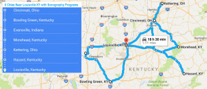 6 cities near Louisville KY with accredited sonography programs